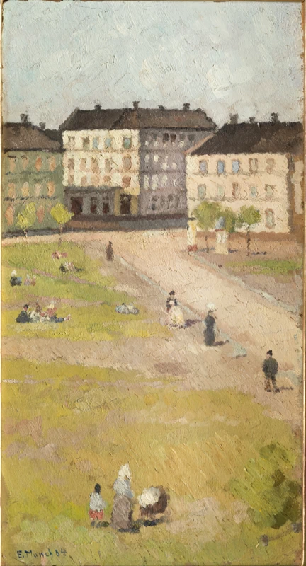 La piazza di Olaf Rye a Oslo. Pomeriggio - 1884